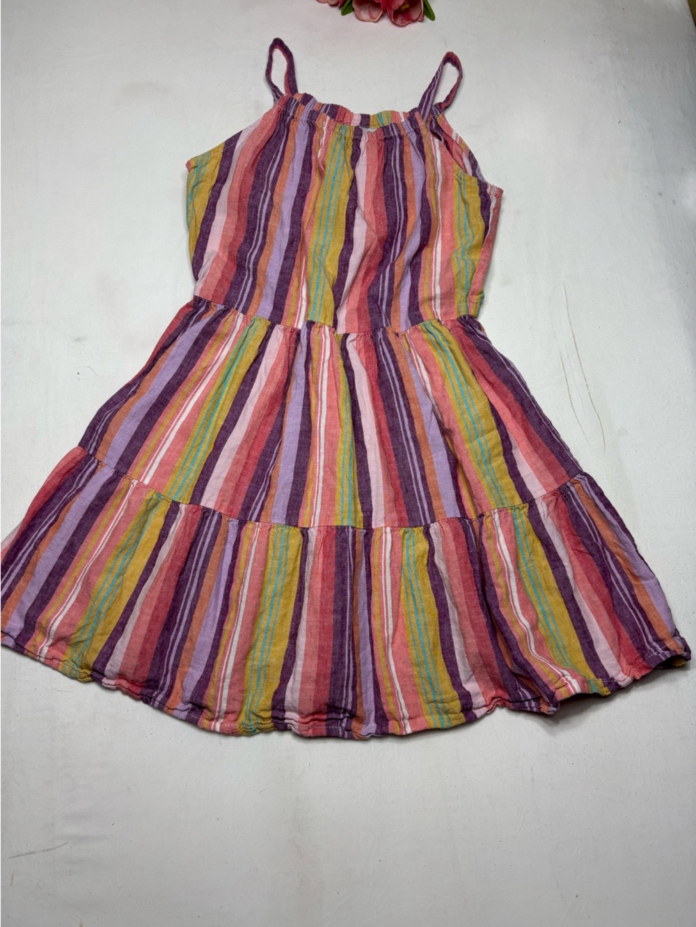 Carter's Kid Girls Size 12 MultiColor Vertical Striped Tiered
Linen-Blend
